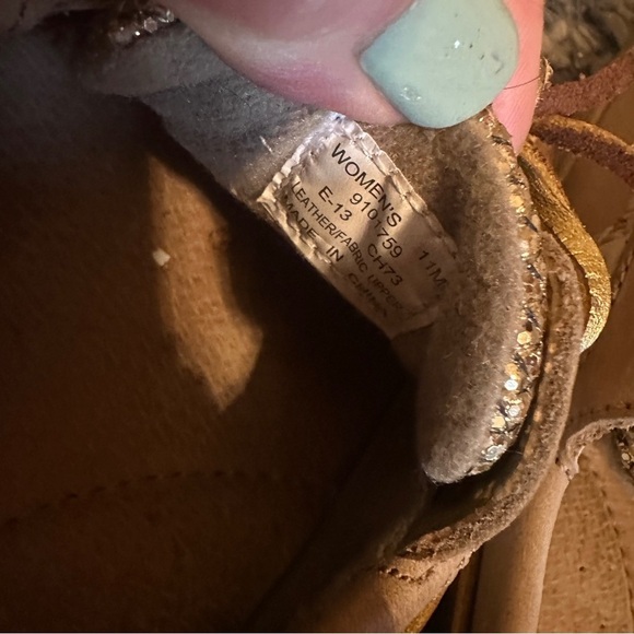 Sperry Top Sider Angelfish Gold Glitter Boat Shoe size 11 - Picture 6 of 12